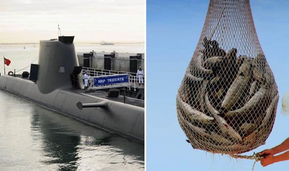 جال میں مچھلی کی بجائے آبدوز پھنس گئی