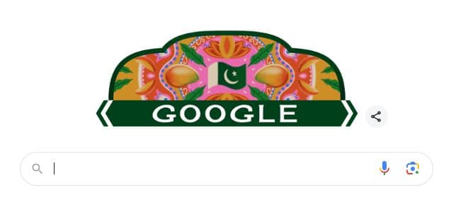 جشن آزادی پاکستان پر گوگل کا نیا ڈوڈل جاری کردیا