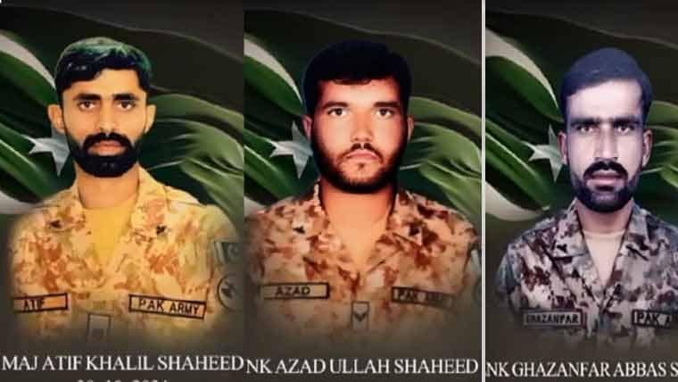 8 دہشتگردوں ہلاک جبکہ میجر سمیت 3 جوان شہید
