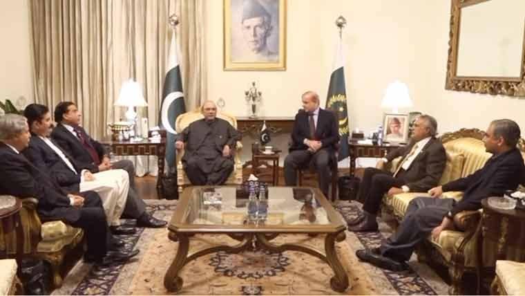 صدر آصف زرداری کی وزیر اعظم شہباز شریف سے ملاقات