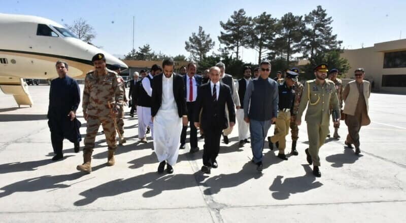 وزیراعظم شہباز شریف کوئٹہ پہنچ گئے