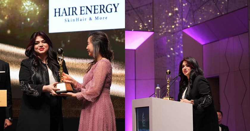 معروف بزنس وومن عائشہ شعیب نے بین الاقوامی شہرت یافتہ برج ایوارڈ اپنے نام کرلیا