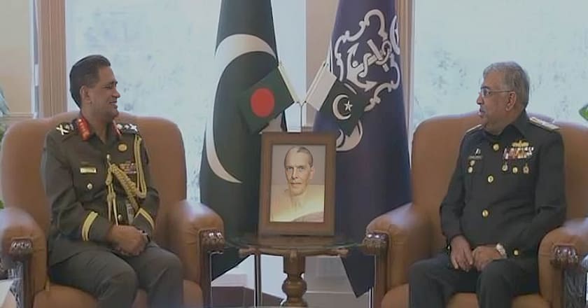 سربراہ پاک بحریہ سے بنگلہ دیشی فوج کے پی ایس او کی ملاقات، مشترکہ مشقوں پر زور دیا