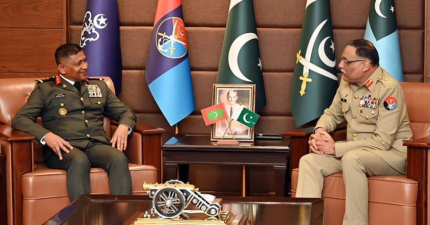 مالدیپ کے چیف آف ڈیفنس کی چیئرمین جوائنٹ چیفس جنرل ساحر شمشاد سے ملاقات