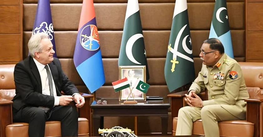 جنرل ساحر شمشاد سے ہنگری کے نائب وزیر دفاع کی ملاقات