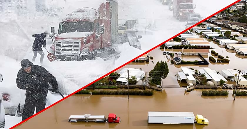 امریکی ریاستیں قدرتی آفات کی لپیٹ میں، معمولات زندگی بری طرح متاثر