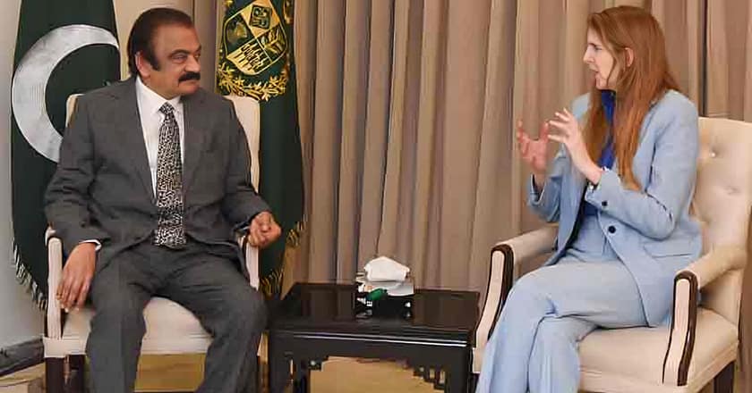 برطانوی ہائی کمشنر کی رانا ثنااللہ خان سے ملاقات، اقتصادی شراکت داری پر گفتگو