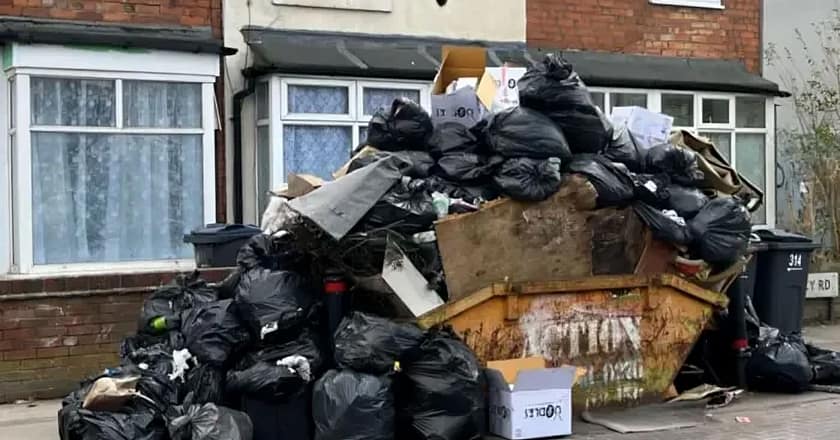 برمنگھم ’کچرا گھر‘میں تبدیل