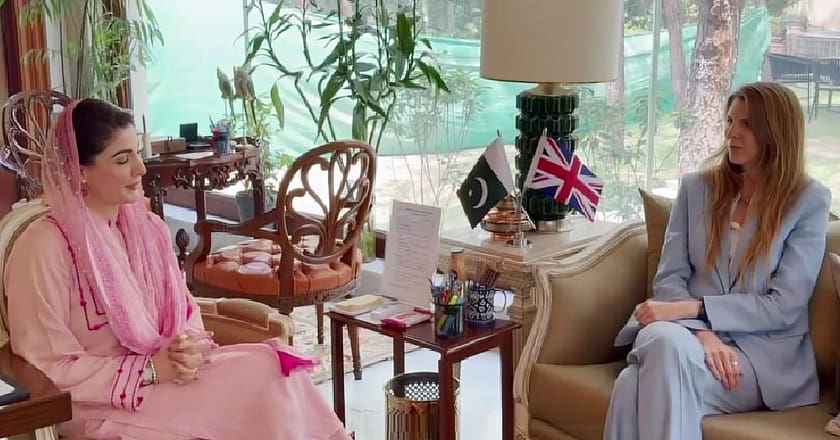 مریم نواز سے برطانوی ہائی کمشنر کی ملاقات، باہمی دلچسپی کے امور پر گفتگو