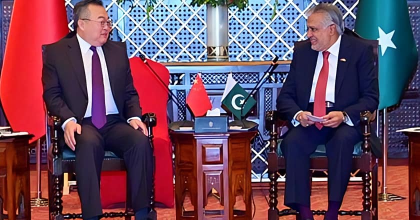 اسحاق ڈار کی چینی وزیر سے ملاقات، سٹریٹجک تعاون مضبوط بنانے پر اتفاق
