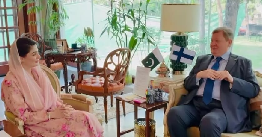 مریم نواز سے فن لینڈ کے سفیر کی ملاقات، تجارت سمیت مختلف امور پر گفتگو