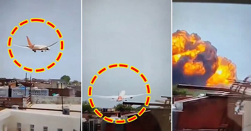 احمد آباد میں ایئرانڈیا کا مسافر طیارہ گر کر تباہ، 241 مسافر ہلاک، ایک زندہ بچ گیا